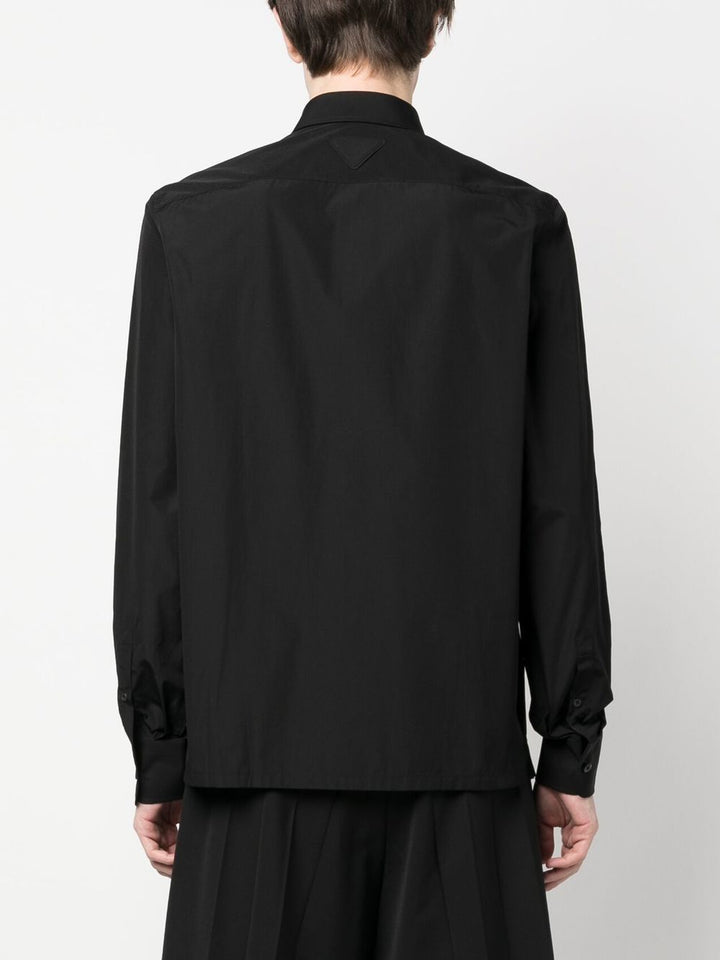 Prada Men Straight-Cut Cotton Shirt