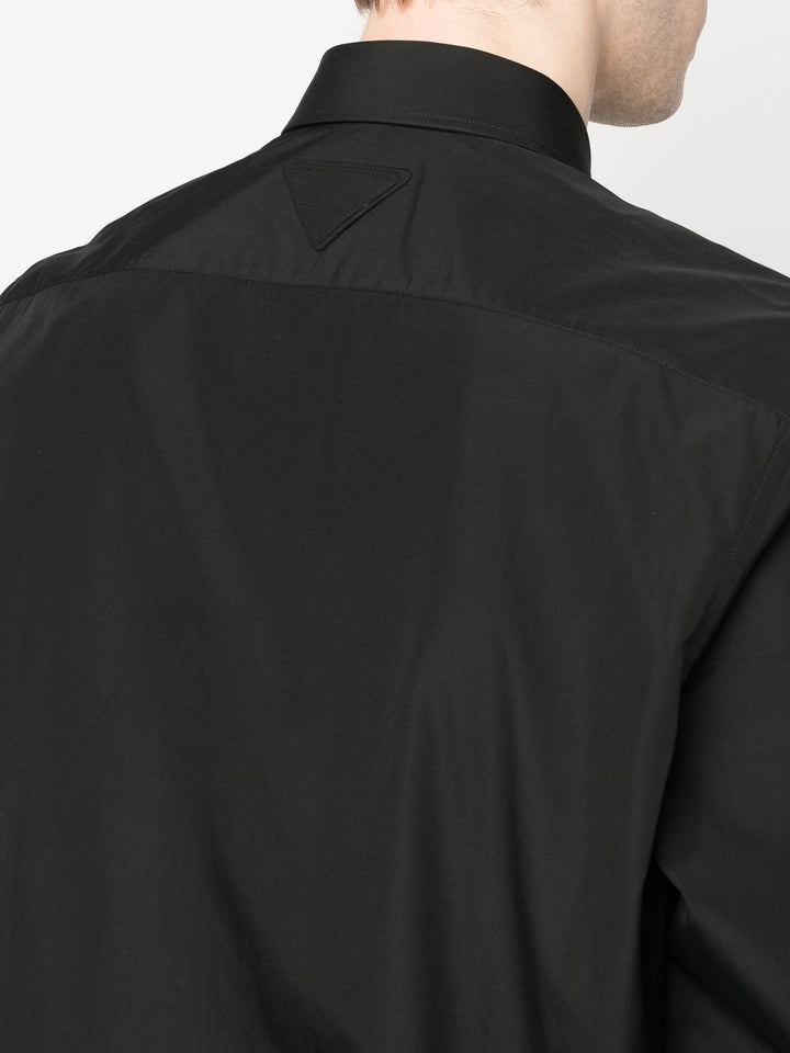 Prada Men Straight-Cut Cotton Shirt