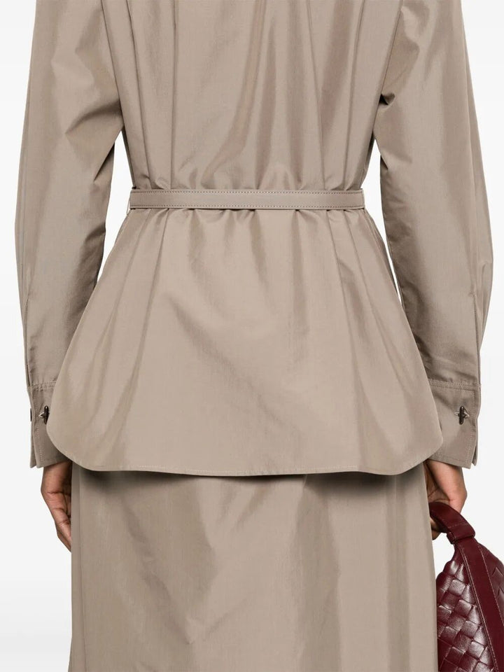 Fendi Women Poplin Belted Shirt Dress