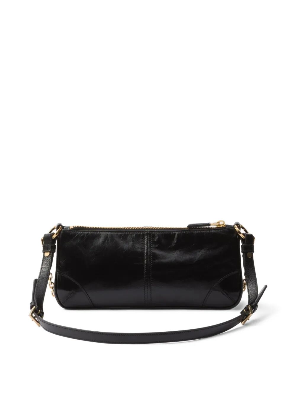 Prada Women Prada Re-Edition 2002 Medium Shiny Finish Leather Shoulder Bag