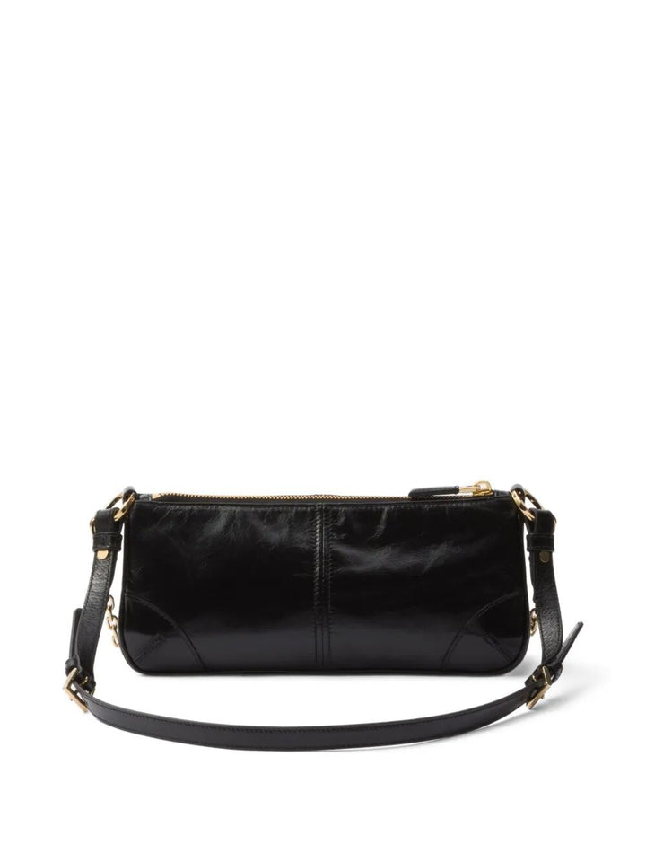 Prada Women Prada Re-Edition 2002 Medium Shiny Finish Leather Shoulder Bag