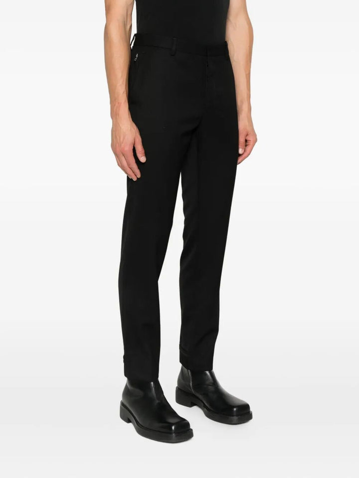 Prada Men Straight Leg Wool Trousers