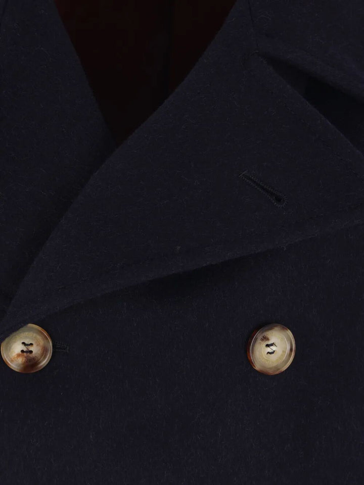 Brunello Cucinelli Men Double-Breasted Wool Coat