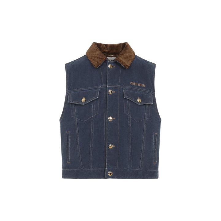 Miu Miu Denim Flock Jacket Women