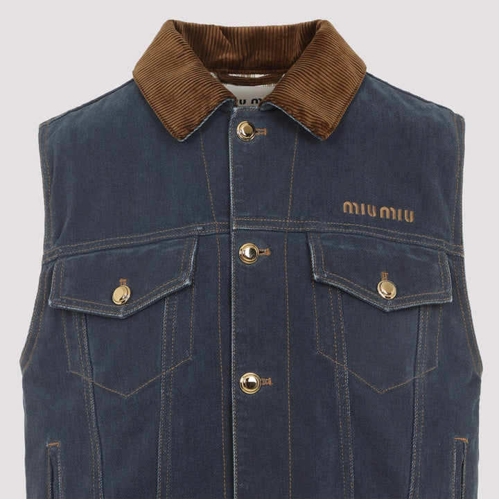 Miu Miu Denim Flock Jacket Women
