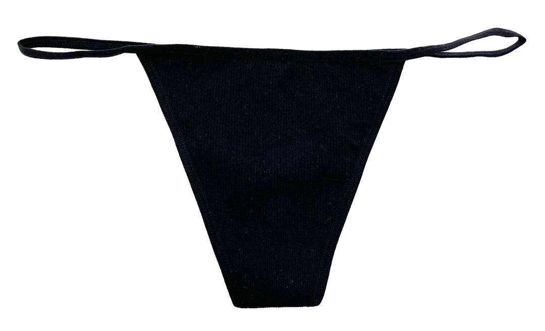 Seamless Rib Strappy Thong, XS-2X