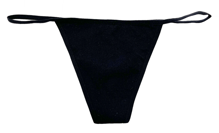 Seamless Rib Strappy Thong, XS-2X