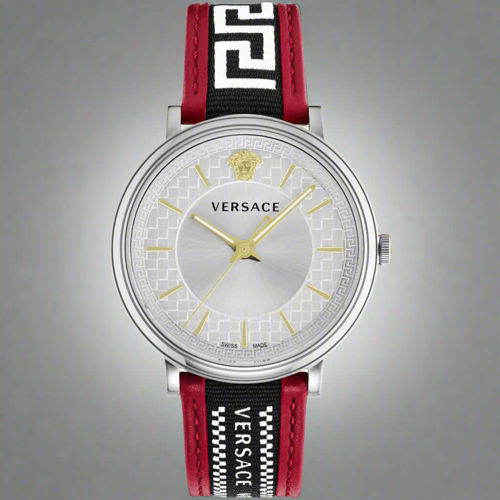 VERSACE men's silver dial Medusa series analog Watches
