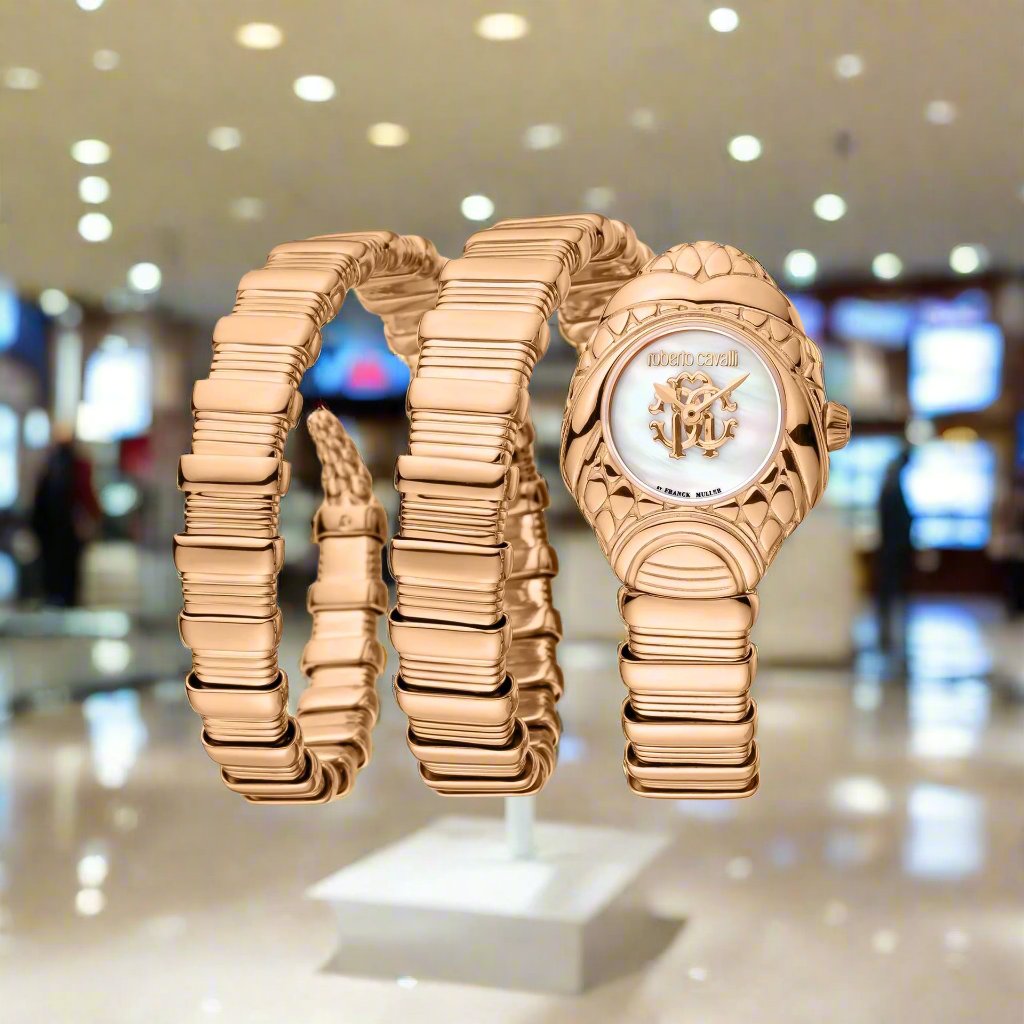Roberto Cavalli By Franck Muller women's gold tone serpent Watches