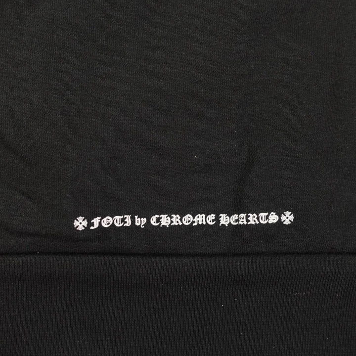 Chrome Hearts Foti Zip Up Hoodie in Black/White