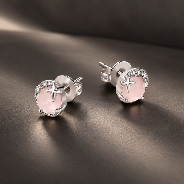 925 Sterling Silver White Crystal Pavé CZ 0.7x0.8cm Stud Earrings for Women