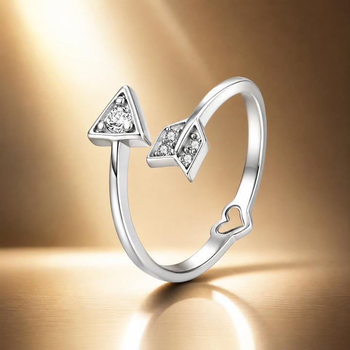 925 Sterling Silver White Gold Plated Pavé CZ Rings for Women