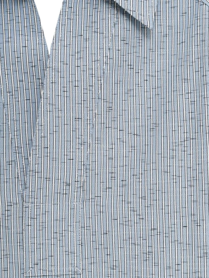 Bottega Veneta Women Cotton And Linen Striped Shirt