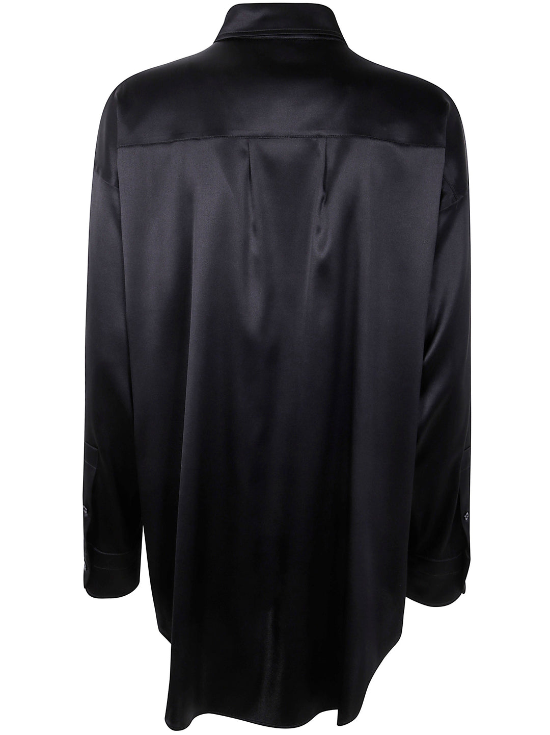 Tom Ford Women Stretch Silk Satin Relaxed Fit Shirt