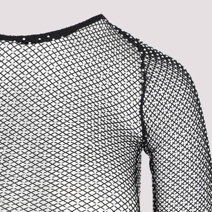 Balenciaga Crystal Mesh Mini Top Women