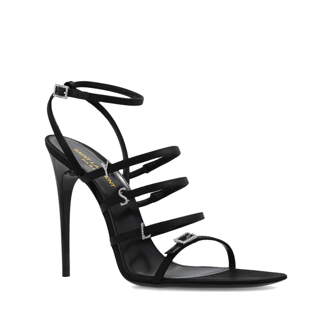 Saint Laurent Jerry Satin Sandals Women