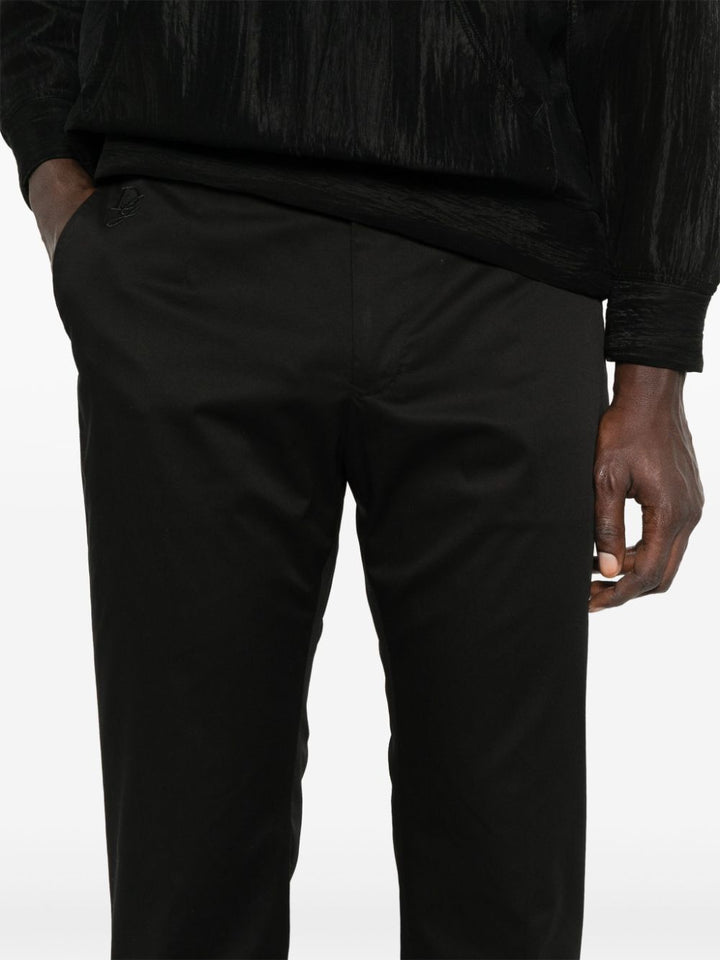 Dolce & Gabbana Men Logo-Embroidered Tapered Leg Cotton Trousers