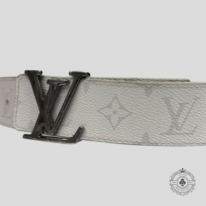 Louis Vuitton Monogram Eclipse Taigarama Belt in White