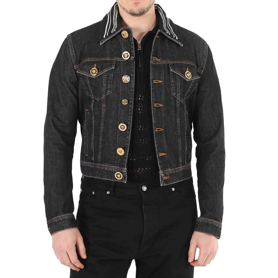 Versace Medusa Motif Denim Jacket Men
