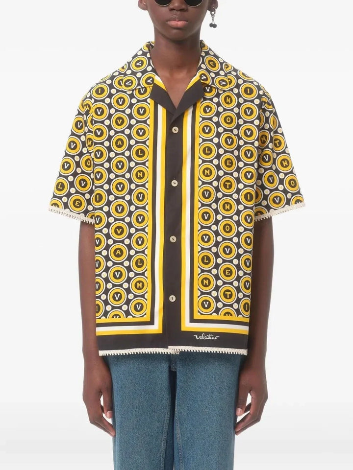 Valentino Garavani Men `Bulles Royales` Bowling Shirt