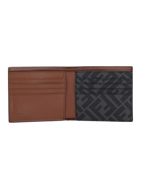 Fendi Men Bi-Fold Wallet "Squared Ff"