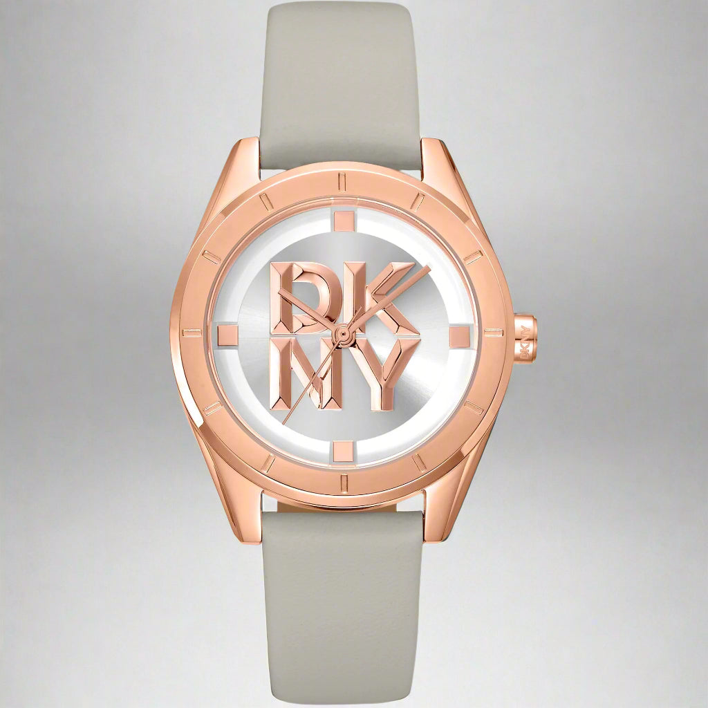 DKNY women's silver dial god tone logo Watches