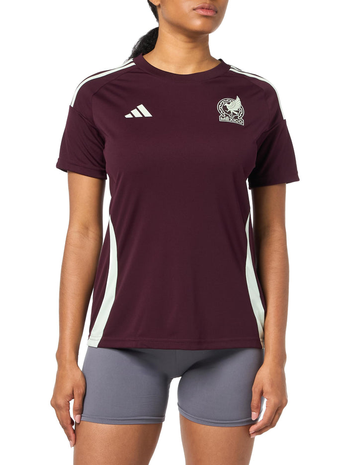 adidas Womens Standard Mexico 2024 Home Fan Jersey Dark Burgundy