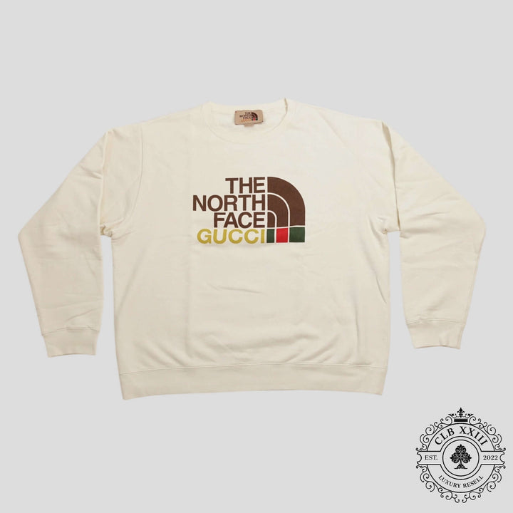 Gucci X The North Face Crewneck Sweater in Beige