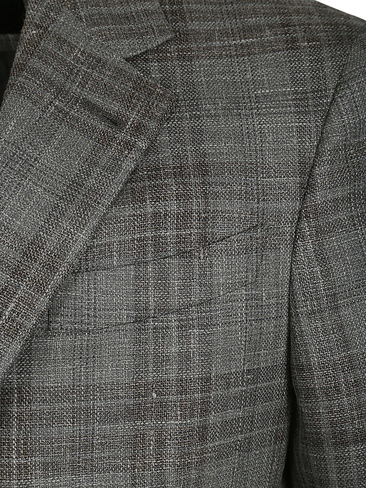 Zegna Men Wool And Silk Blend Jacket