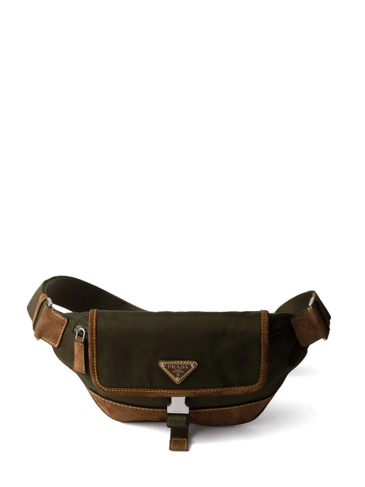Prada Men Re-Nylon And Suede Belt Bag