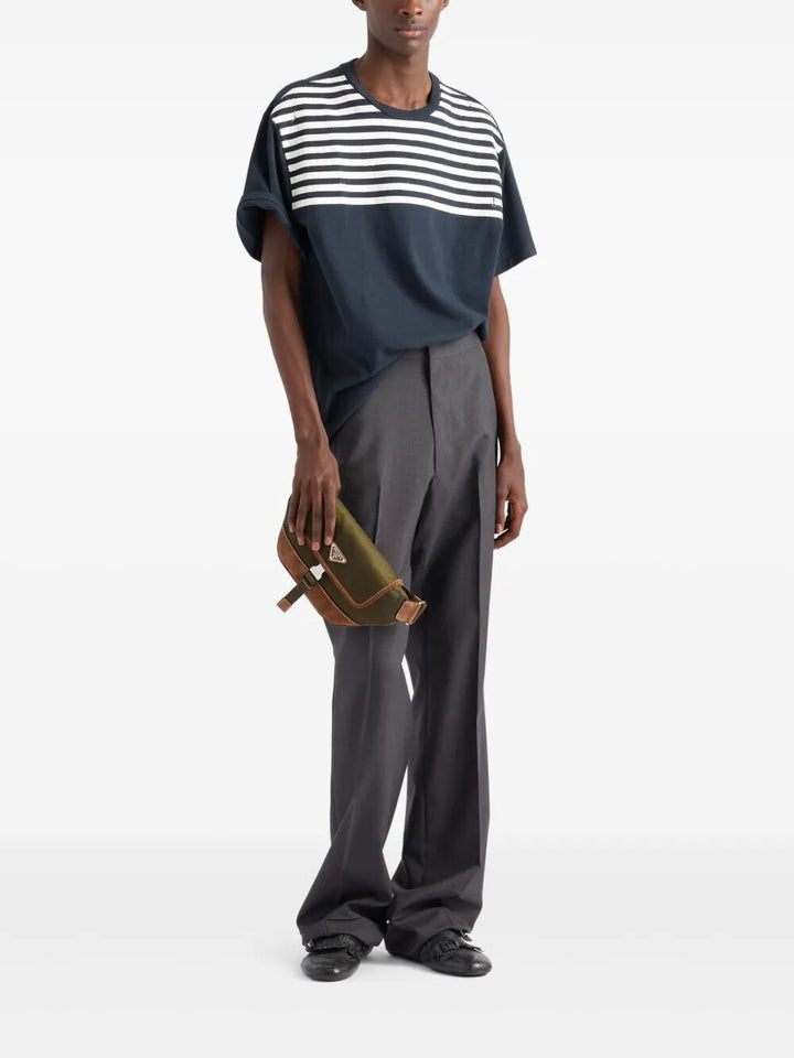 Prada Men Re-Nylon And Suede Belt Bag