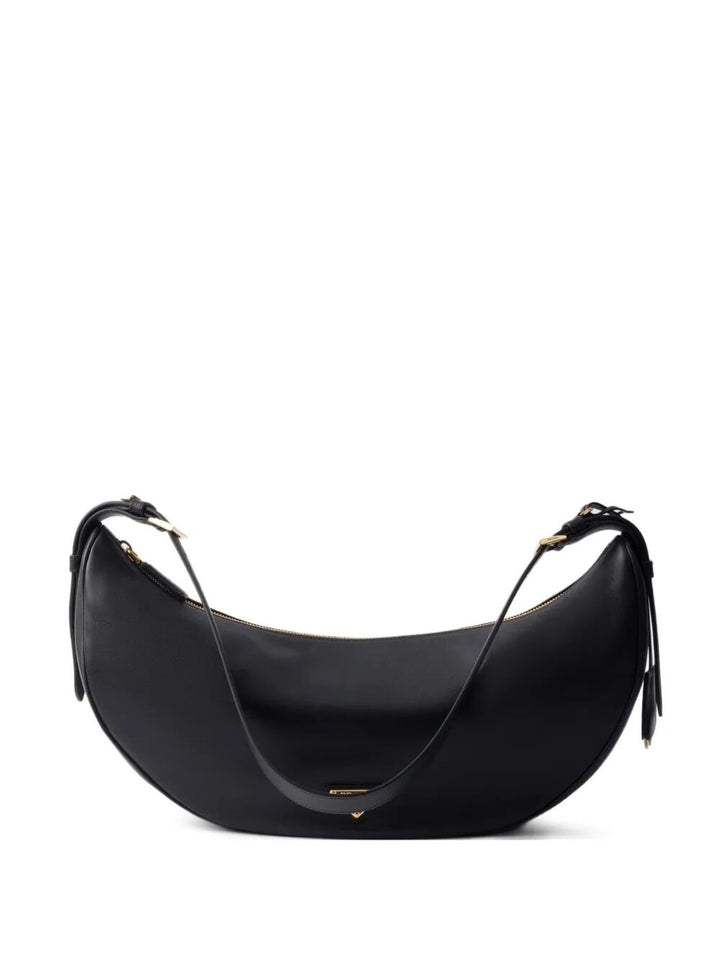 Prada Women Prada Demi-Lune Large Leather Shoulder Bag