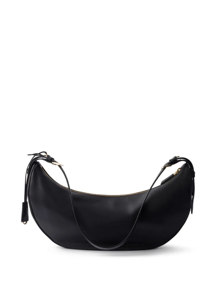Prada Women Prada Demi-Lune Large Leather Shoulder Bag