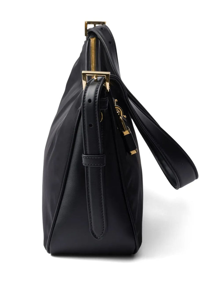 Prada Women Prada Aimée Large Re-Nylon And Leather Shoulder Bag With Padlock