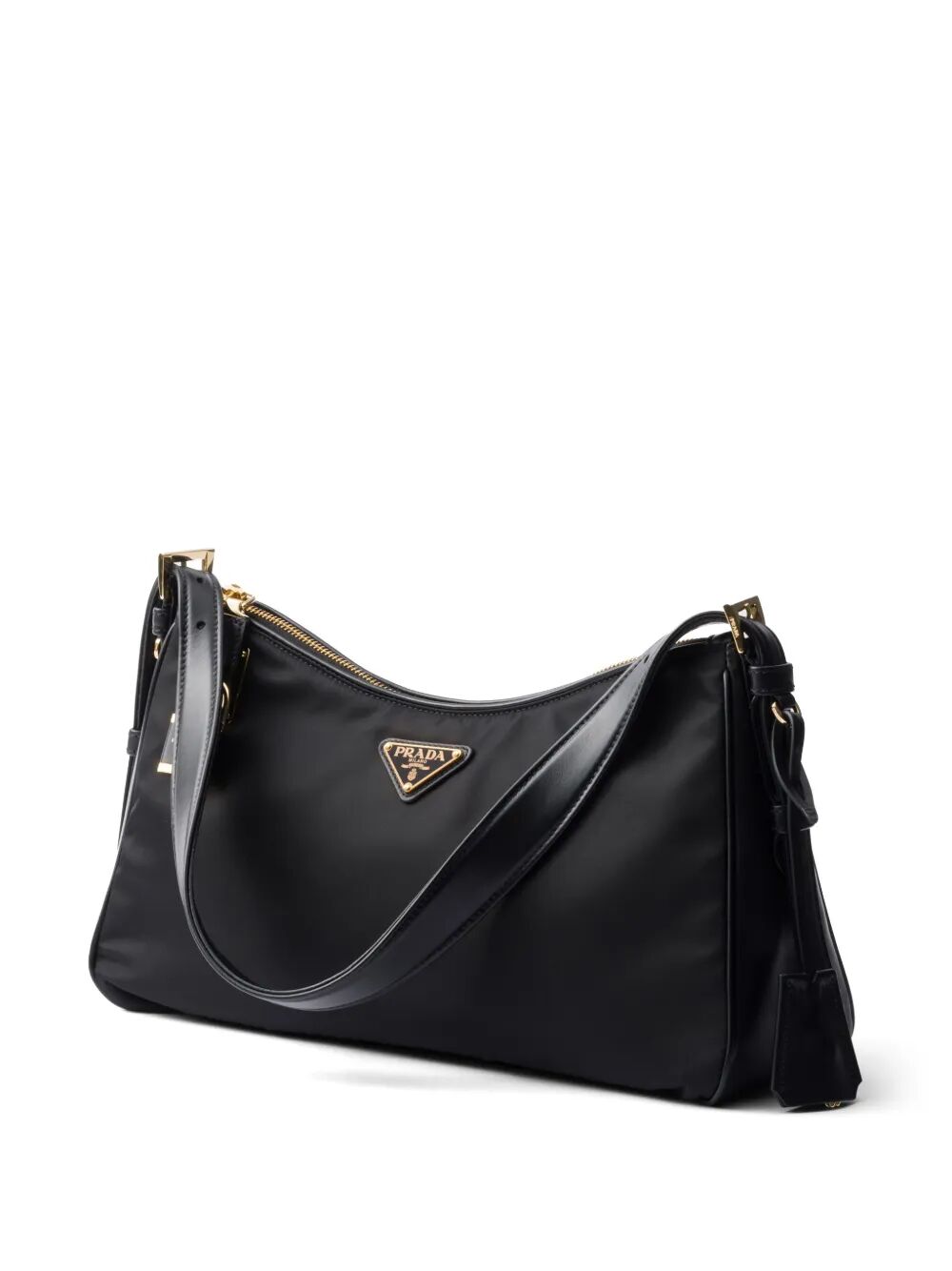Prada Women Prada Aimée Large Re-Nylon And Leather Shoulder Bag With Padlock
