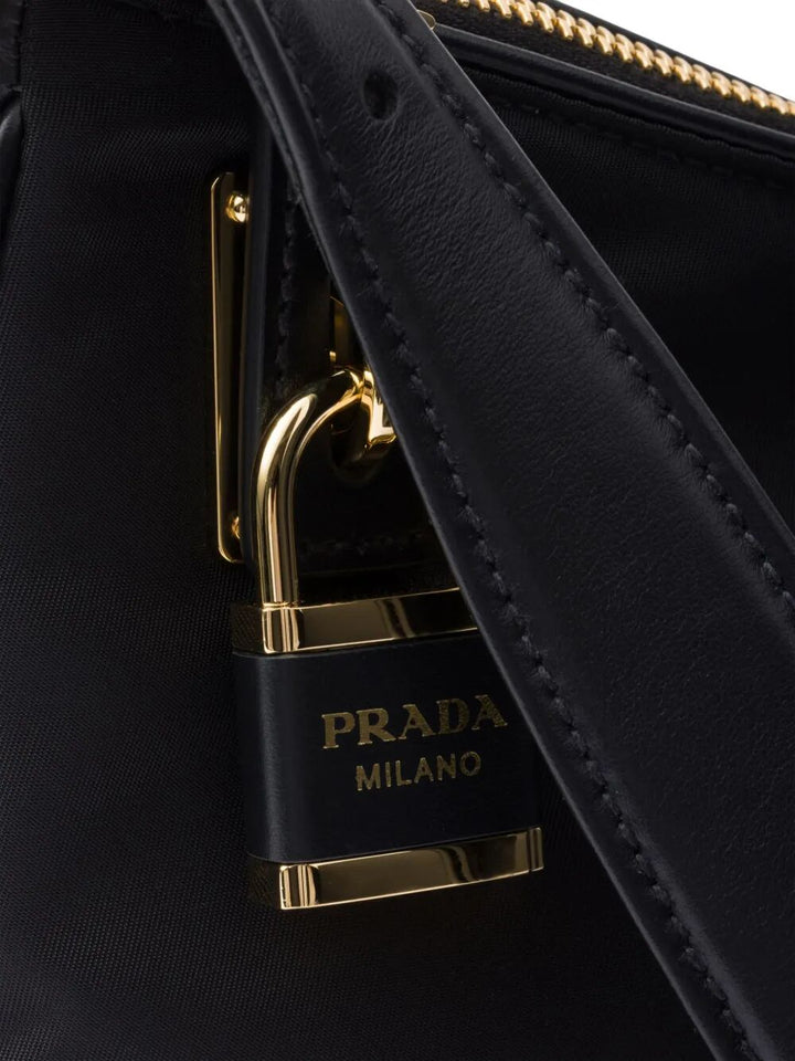 Prada Women Prada Aimée Large Re-Nylon And Leather Shoulder Bag With Padlock