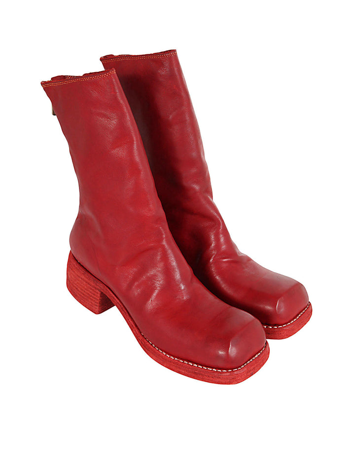 Guidi Women Back Zip Mid Boots