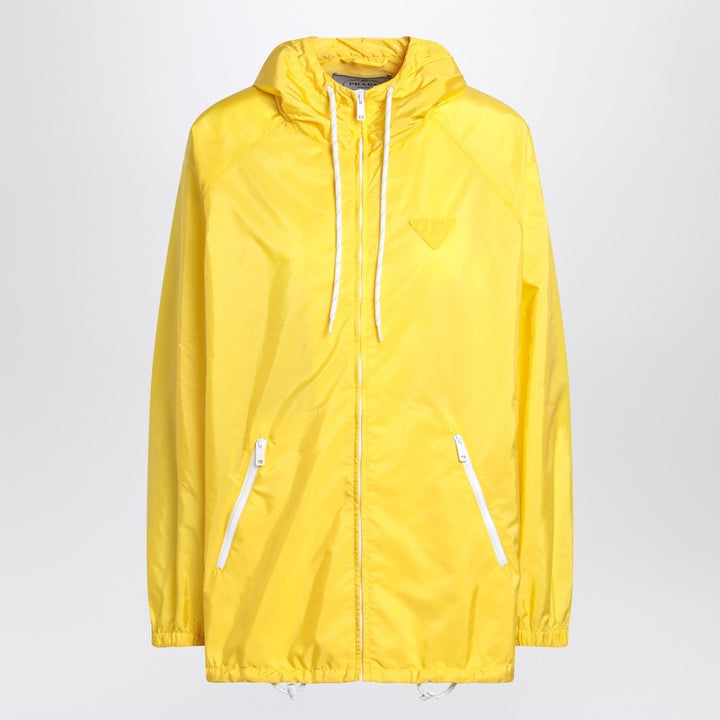 Prada Yellow Raincoat In Lightweight Re-Nylon Women