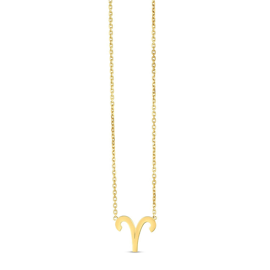 14K Yellow Gold Aries Necklace