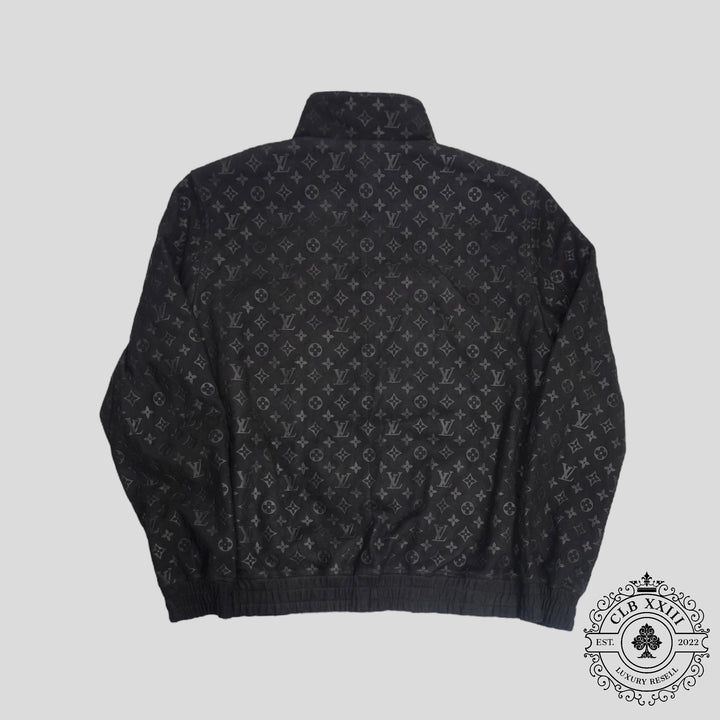 Louis Vuitton Monogram Embossed Tracksuit Jacket in Black