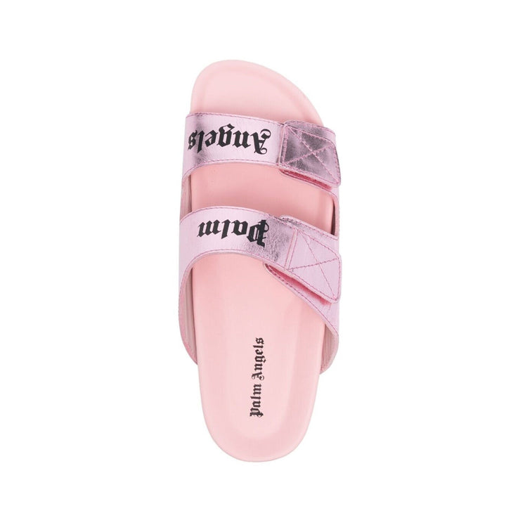 Palm Angels Leather Logo Sandals Women