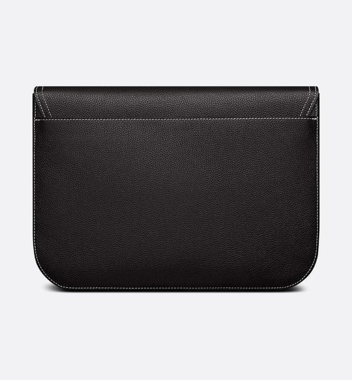 Dior Saddle A4 Pouch Black Grained Calfskin