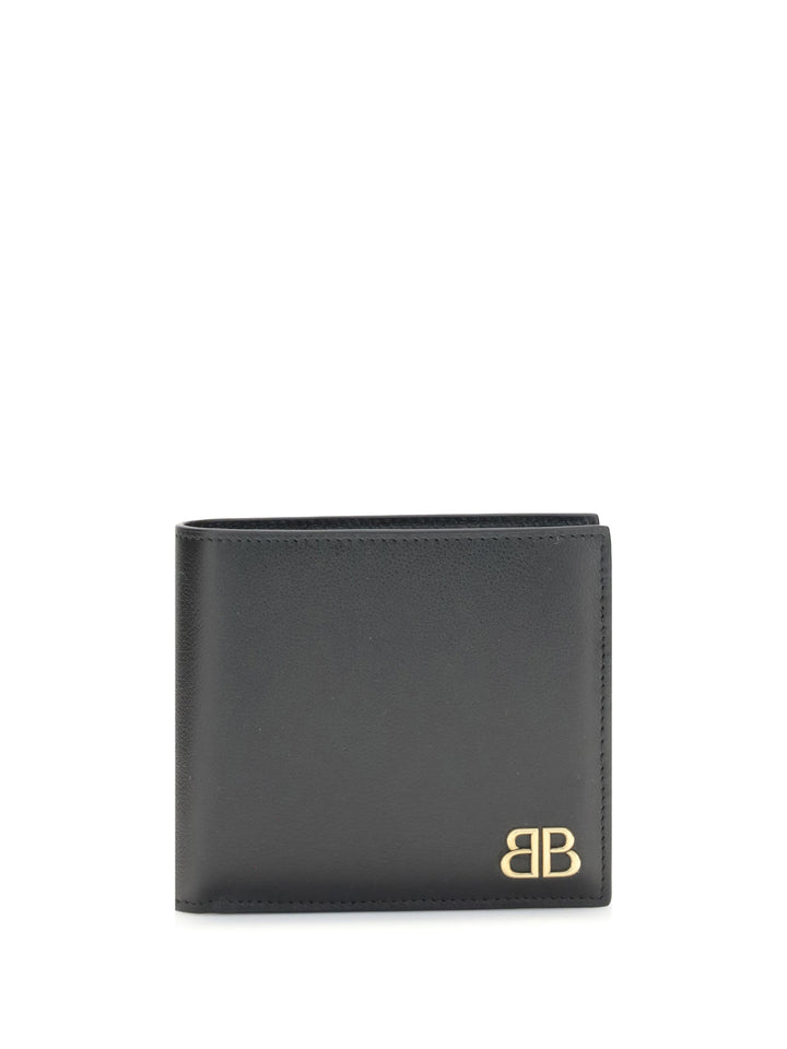Balenciaga Men Logo Plaque Wallet