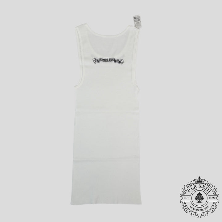 Chrome Hearts Neck Logo Tank Top in White