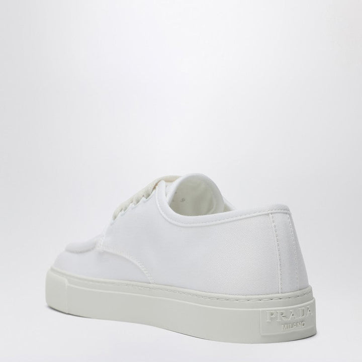 Prada White Sneaker In Cotton Canvas Men