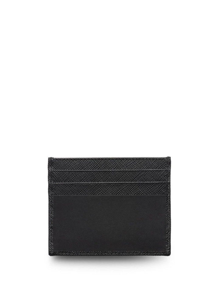PRADA Mini Saffiano Card Case with Logo Triangle