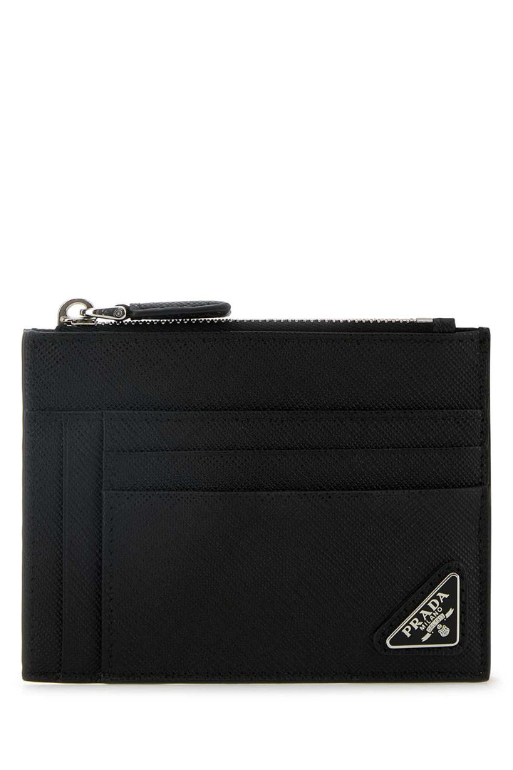 PRADA Mini Leather Card Holder for Men
