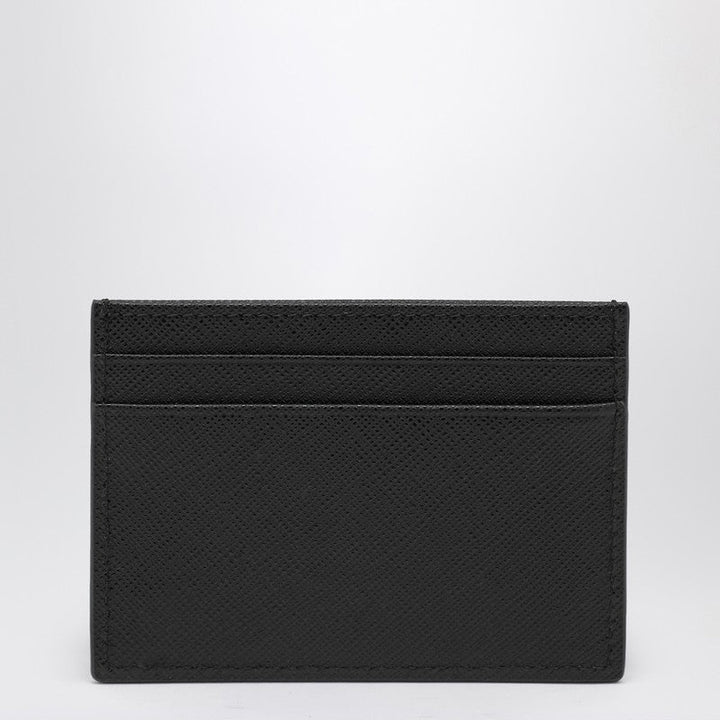 Prada Black Saffiano Card Holder With Logo Men