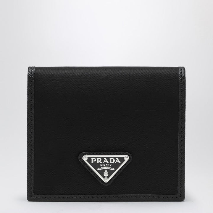 Prada Black Wallet In Nylon E Saffiano Men