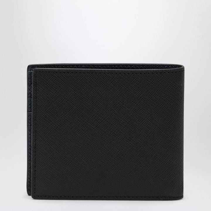 Prada Black/Blue Saffiano Wallet With Logo Men